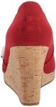 TOMS Classic Red Espadrille Wedge Sandals for Women