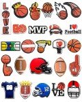 BOWNDY Basketball Charms for Croc Clog Shoes Decoration Sports Shoe Charm for Shoe & Bracelet Wristband Party Gifts
