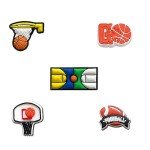 BOWNDY Basketball Charms for Croc Clog Shoes Decoration Sports Shoe Charm for Shoe & Bracelet Wristband Party Gifts