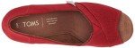 TOMS Classic Red Espadrille Wedge Sandals for Women