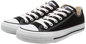 Converse Women Low-Top Sneakers, White and Black Canvas, 10.5 Women/8.5 Men