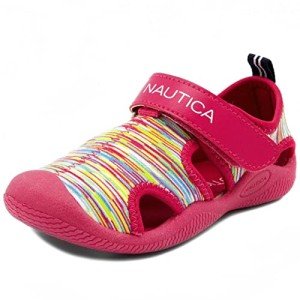 Nautica Kids Protective Water Shoe,Closed-Toe Sport Sandal for Boys and Girls-Kettle Gulf-Neon Multi Size-10