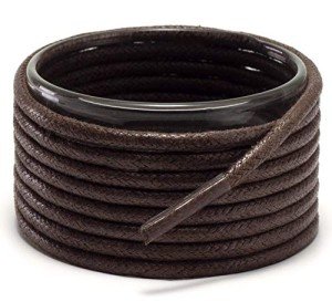 Shoemate Wax Round Shoelaces for Boots and Dress Oxford Shoes, Shoe Strings, 04 Brown, 48"(122cm) 10-ShenZong WAR-122-10