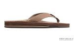 Rainbow Sandals Men's Leather Double Layer w/Arch Wide Strap, Dark Brown, X-Large / 11-12 D(M) US