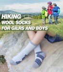 NOCIN COLOR Kids Merino Wool Hiking Socks Boys Girls Toddlers Thermal Winter Warm Boot Thick Cushion Socks 6 Pairs （6 Pairs Mix Color B，4-7 Years）