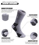 NOCIN COLOR Kids Merino Wool Hiking Socks Boys Girls Toddlers Thermal Winter Warm Boot Thick Cushion Socks 6 Pairs （6 Pairs Mix Color B，4-7 Years）