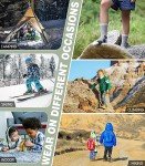 NOCIN COLOR Kids Merino Wool Hiking Socks Boys Girls Toddlers Thermal Winter Warm Boot Thick Cushion Socks 6 Pairs （6 Pairs Mix Color B，4-7 Years）