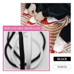 NDTEZUGT 1/4"(6mm) Round Thick Shoe Laces for Sneakers, Athletic Shoe Strings Replacement Laces for Jordan 11 Basketball Sneaker Tennis Running Shoes High Tops (White,54"/140cm)