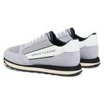 AX Armani Exchange Men's Light Grey Sneakers