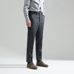 Jousen Mens Oxford Suede Business Casual Dress Shoes Plain Toe Oxfords Classic Formal Derby Shoes (AMY615 Dark Brown 10.5)