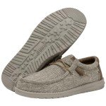 Hey Dude Men's Wally-Ascend Woven Walnut Size 10 | Men's Shoes | Men Slip-on Loafers | Comfortable & Light-Weight