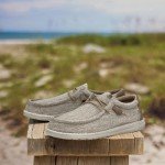 Hey Dude Men's Wally-Ascend Woven Walnut Size 10 | Men's Shoes | Men Slip-on Loafers | Comfortable & Light-Weight