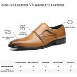 La Milano Mens Double Monk Strap Slip-on Loafer Oxford Formal Business Casual Dress Shoes for Men, Charles-1-cognac, 12
