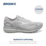Brooks Women's Ghost 15 Neutral Running Shoe - Oyster/Alloy/White - 10 Medium