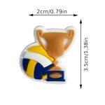 Sports Ball Shoe Charms for Clog Shoe, Baseball Basketball Soccer Football Softball Volleyball Shoe Charms for Shoe & Bracelet Wristband Party Gifts (volleyball 14 pcs)