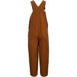 Carhartt Boys Canvas Bib Overalls (Lined and Unlined), Carhartt Brown Canvas, 14
