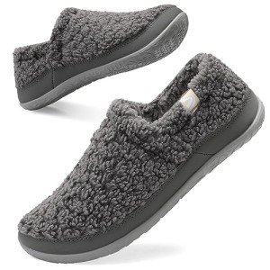 Spesoul Warm House Slippers for Women Men Fuzzy House Shoes Home Slipper Socks Outdoor Moccasin Slippers Sneakers Closed Back Lightweight Barefoot for Bedroom Office Travel 9-10 Women/7-7.5 Men