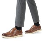 Bruno Marc Men's Crossflex Dress Sneakers Wingtip Derby Casual Oxford Formal Shoes,Size 11,Brown/Gw,GRANDWING