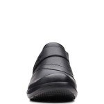 Clarks Women's Angie Pearl Loafer, Black Leather, 8