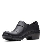 Clarks Women's Angie Pearl Loafer, Black Leather, 8