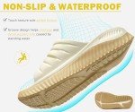 KuaiLu Womens Recovery Sandals Comfortable Plantar Fasciitis Arch Support Ladies Orthopedic Running Sport Slides Open Toe Slip On Thick Athletic Cushion Slippers Summer Beach Sandles Beige 7.5
