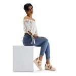 mysoft Women's Closed Toe Crisscross Elastic Ankle Strap Platform Espadrille Wedge Sandals