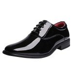 Bruno Marc Men's Faux Patent Leather Tuxedo Derby Dress Shoes Classic Lace-up Formal Oxford Black 9 M US CEREMONY-05