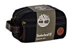 Timberland Men's Toiletry Bag Canvas Travel Kit Organizer, Black, One Size