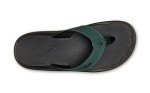 OLUKAI Ohana Men's Beach Sandals, Quick-Dry Flip-Flop Slides, Water Resistant & Lightweight, Compression Molded Footbed & Ultra-Soft Comfort Fit, Deep Green/Dark Shadow, 11