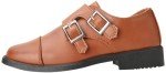 Josmo Boy’s Dress Shoes – Hook and Loop Double Monk Strap Cap Toe Oxford Loafers (Little Kid/Big Kid), Size 2 Little Kid, Tan
