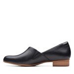 Clarks womens Juliet Palm Loafer, Black Leather, 8 US
