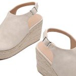 Tilocow Beige Espadrilles Wedges for Women Open Toe Ankle Strap Platform Dressy Casual Sandals Travel Slides Size 8