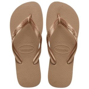 Havaianas Women's Top Tiras Flip Flop Sandal, Rose Gold, 9-10 M US