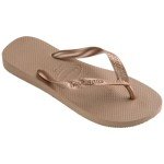 Havaianas Women's Top Tiras Flip Flop Sandal, Rose Gold, 9-10 M US