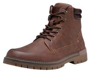 Jousen Mens Boots Fashion Casual Boot Hiking Zipper Chukka Boots for Men (AMY8118A brown 10.5)