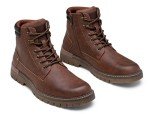 Jousen Mens Boots Fashion Casual Boot Hiking Zipper Chukka Boots for Men (AMY8118A brown 10.5)