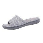 isotoner Women's Premium Knit Slide Slippers, Ash, 8.5-9