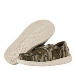Hey Dude Boy's Wally Mossy Oak Original Botttomland Y Camo Size 11 | Youth's Shoes | Youth Slip-on Loafers | Comfortable & Light-Weight