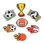 JunxinGYL 35Pcs Shoe Charms for Boys Sport Shoe Decorations with Buttons for Clog Sandals Birthday Party Gift