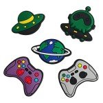 IOKUKI Shoe Charms, 35 PCS, for Teens, Basketball Football Soccer Volleyball Baseball, Video Game, Astronaut and Sports Pins