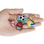 IOKUKI Shoe Charms, 35 PCS, for Teens, Basketball Football Soccer Volleyball Baseball, Video Game, Astronaut and Sports Pins