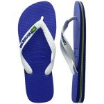 Havaianas Men's Brazil Logo Flip Flop Sandal, Marine Blue, 9-10