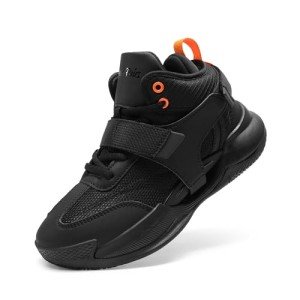 DREAM PAIRS Boys Girls Basketball Shoes Little Kid Big Kid Non-Slip Sport Athletic Sneakers Boys Comfortable Durable School Training Shoes Black Size 1 Little Kid SDBS2302K