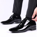 Men's Glitter Faux Patent Leather Tuxedo Derby Dress Shoes Modern Lace-up Formal Oxford (Adult, Men, 11, Numeric, US Footwear Size System, Medium) Black