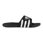 adidas Men's Adissage Slides Sandal, Black/Black/White, 10
