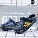 Garden Clogs Shoes Sandals Cute Cartoon Summer Animal Home Room Lightweight Slip On Sandals Shower Slides Non-Slip Shoes Sport Kids Child Children Baby Boys Girls Toddler/Little Kid Excavator Navy 29
