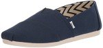 TOMS Men's Alpargata Espadrille Loafer Flat, Navy Recycled Cotton Canvas, 12