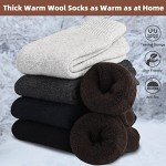 VoJoPi 5 Pairs Wool Socks Mens Thick Thermal Winter Socks for Men Warm Hiking Socks Super Soft Cozy Boot Socks