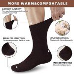 VoJoPi 5 Pairs Wool Socks Mens Thick Thermal Winter Socks for Men Warm Hiking Socks Super Soft Cozy Boot Socks