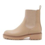 vodvob Women's Elastic Chelsea Boots Chunky Low Heel Platform Slip On Lug Sole Ankle Booties